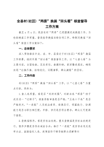 (参考)全县村（社区）“两委”换届“回头看”核查督导工作方案