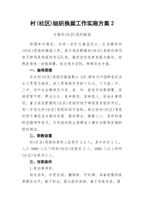(参考)村（社区）组织换届工作实施方案2