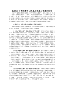 (参考)镇2025年度党委书记抓基层党建工作述职报告