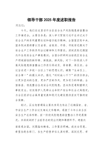 (参考)领导干部2025年度述职报告