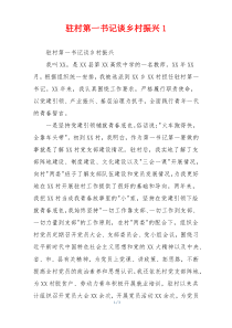 驻村第一书记谈乡村振兴1