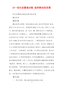 18—优化设置强功能 组织联动促发展