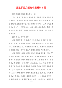 党建示范点创建申报材料3篇