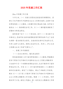 2025年党建工作汇报