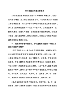 2025年国企党建工作要点7篇集合
