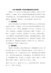 2025年驻村第一书记乡村振兴驻村工作计划（6篇）