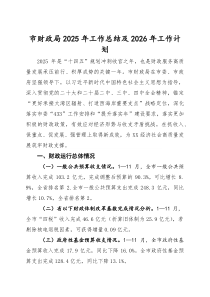 市财政局2025年工作总结及2026年工作计划(参考)