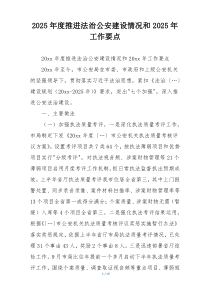 2025年度推进法治公安建设情况和2025年工作要点