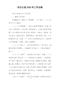 市办公室2025年工作台账