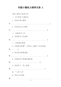 村级小微权力清单目录 2