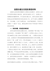 (材料)县委办副主任现实表现材料