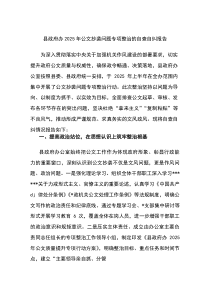 (材料)县政府办2025年公文抄袭问题专项整治的自查自纠报告