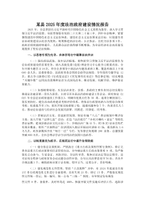 (材料)某县2025年度法治政府建设情况报告