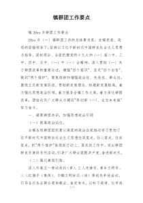 镇群团工作要点