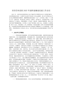 市经信局党组2025年述职述廉述党建工作总结(参考)