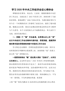 (参考)2025年学习中央工作经济会议个人心得体会 汇编7份