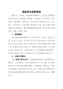 (参考)县级河长述职报告