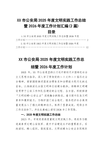 (参考)市公安局2025年度文明实践工作总结暨2026年度工作计划汇编（2篇）