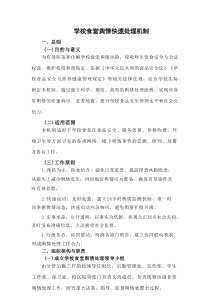 学校食堂舆情快速处理机制