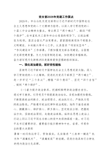 党支部2025年党建工作要点（共6篇）