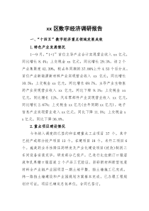 (整理)XX区数字经济调研报告