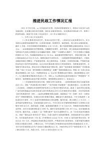 (整理)推进民政工作情况汇报