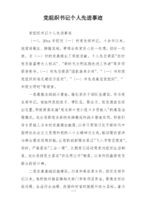 党组织书记个人先进事迹