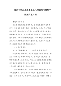 局关于群众身边不正之风和腐败问题集中整治汇报材料
