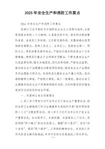 2025年安全生产和消防工作要点