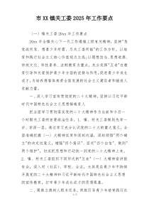 市XX镇关工委2025年工作要点
