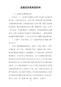 县基层治理典型材料