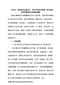 2025年“党政机关过紧日子、厉行节约反对浪费”等方面存在的问题原因分析整改措施(精选通用3篇)