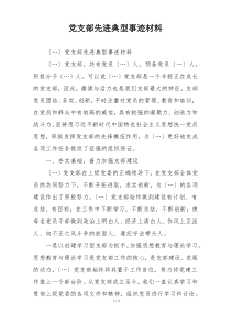 党支部先进典型事迹材料