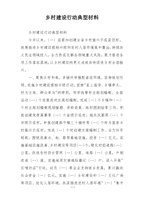 乡村建设行动典型材料