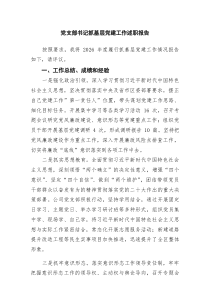 党支部书记抓基层党建工作述职报告【九篇精选】供参考