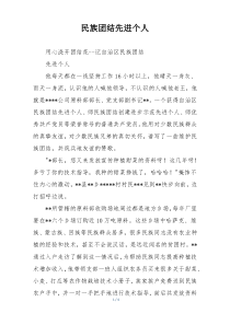 民族团结先进个人