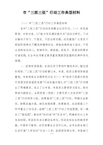 市“三抓三促”行动工作典型材料