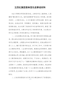 五四红旗团委典型先进事迹材料