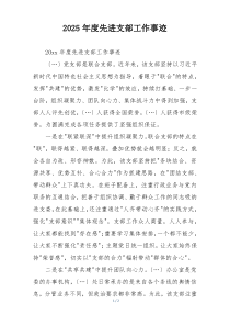 2025年度先进支部工作事迹