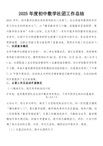 2026 年度初中数学社团工作总结