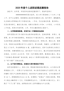 2026年度个人述职述德述廉报告
