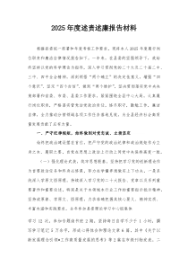 2026年度述责述廉报告材料