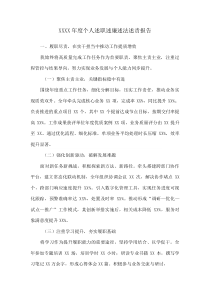 XXXX年度个人述职述廉述法述责报告