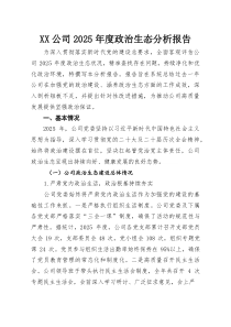 XX公司2026年度政治生态分析报告
