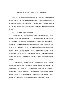 党支部书记2026年“一岗双责”述职报告