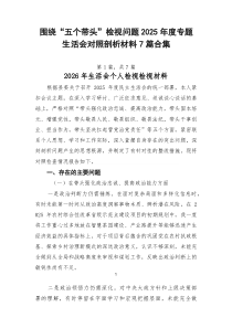 围绕“五个带头”检视问题2026年度专题生活会对照剖析材料7篇合集