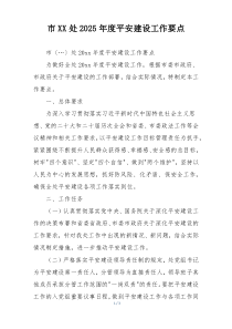 市XX处2025年度平安建设工作要点