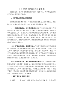 个人2026年度述责述廉报告