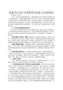 党委书记2026年度抓基层党建工作述职报告