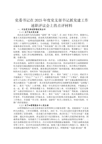 党委书记在2026年度党支部书记抓党建工作述职评议会上的点评材料